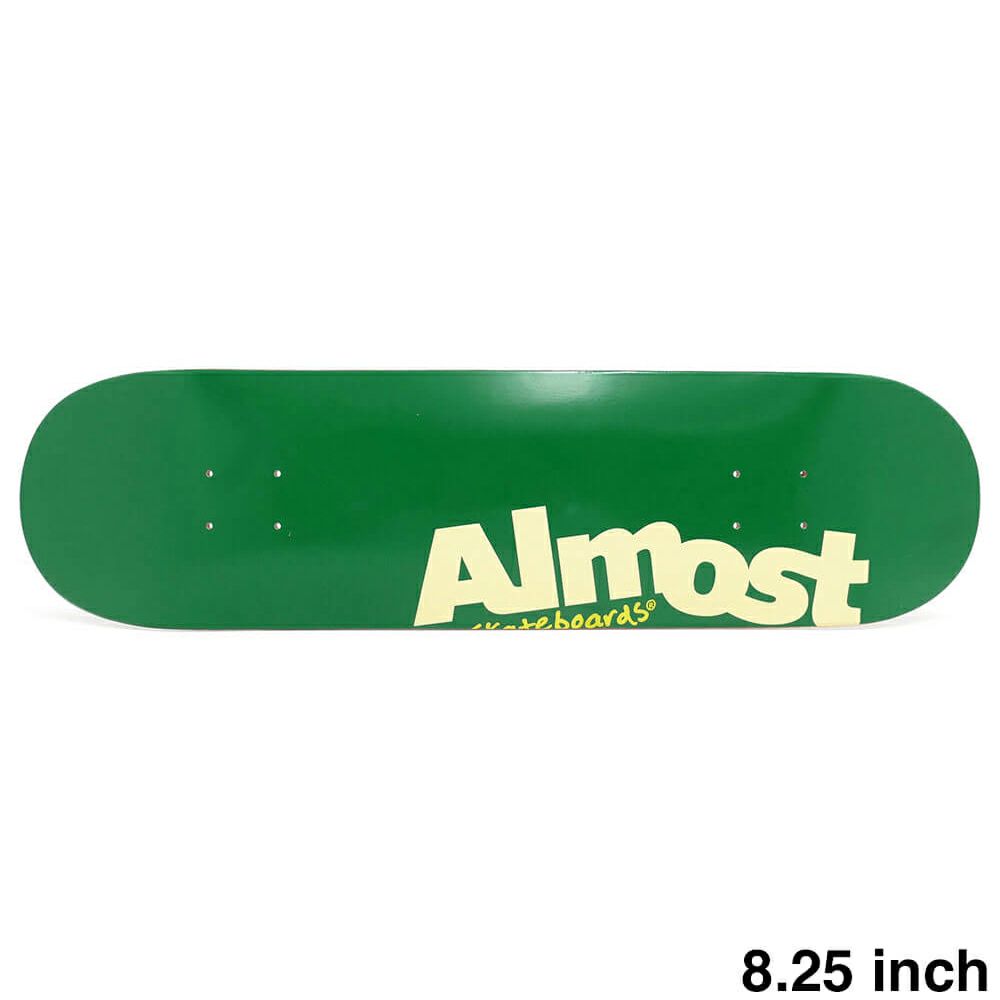 （セール）ALMOST DECK オールモスト デッキ TEAM MOST GREEN 8.25 スケートボード スケボー