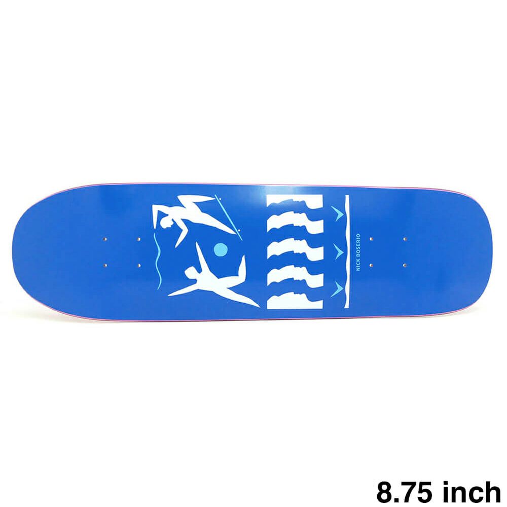 POLAR DECK ポーラー デッキ NICK BOSERIO CUT OUT BLUE 8.75 1991 Jr. SHAPE スケートボード スケボー