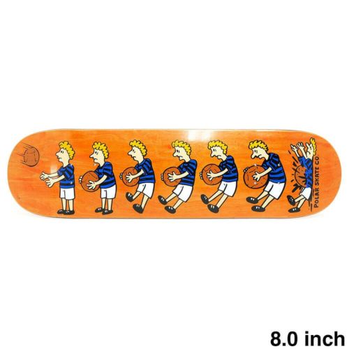 POLAR DECK ポーラー デッキ TEAM BASKETBALL ORANGE STAIN 8.0 スケートボード スケボー