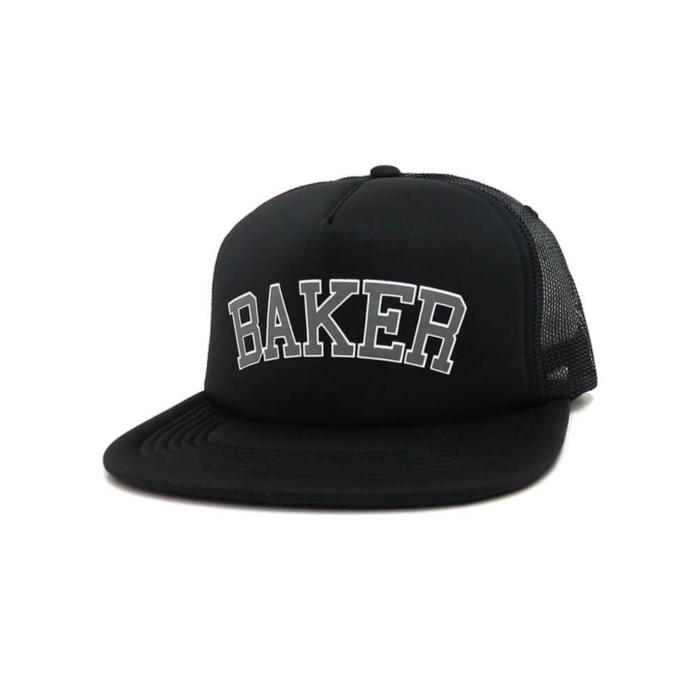 BAKER MESHCAP ベイカー メッシュキャップ WINSTON TRUCKER SNAPBACK BLACK スケートボード スケボー 