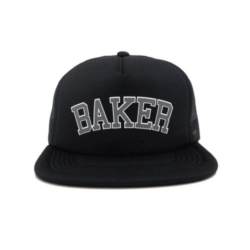 BAKER MESHCAP ベイカー メッシュキャップ WINSTON TRUCKER SNAPBACK BLACK スケートボード スケボー 1