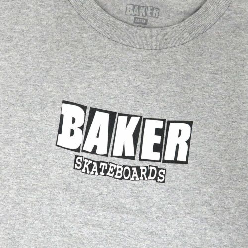 BAKER T-SHIRT ベイカー Tシャツ BRAND LOGO GREY スケートボード スケボー 1