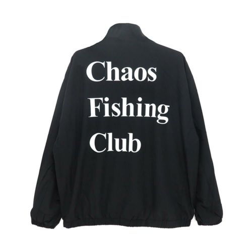 CHAOS FISHING CLUB JACKET カオスフィッシングクラブ ジャケット LOGO TRACK BLACK スケートボード スケボー 