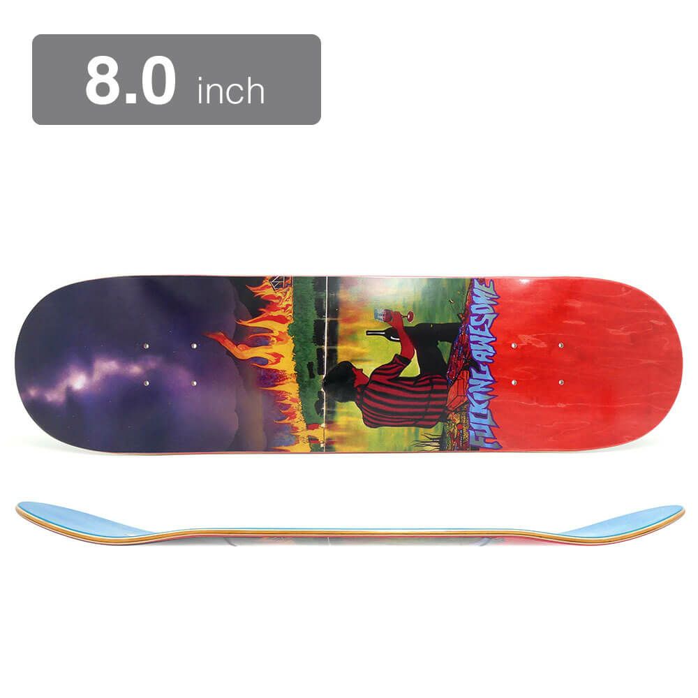 FUCKING AWESOME DECK ファッキンオーサム デッキ CURREN CAPLES REMEMBER TO FORGET RED STAIN 8.0 スケートボード スケボー