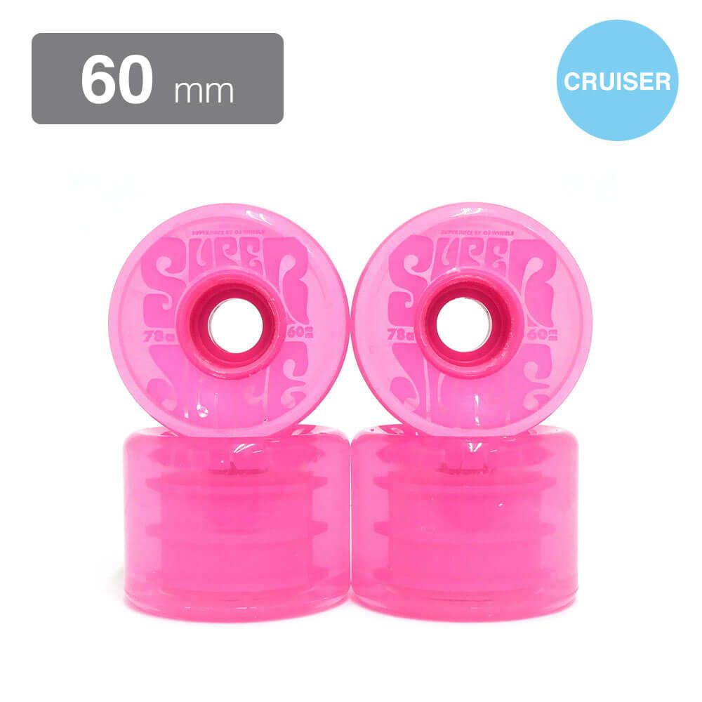 OJ WHEEL オージェー ソフトウィール（クルーザー） SUPER JUICE（78A）BUBBLE GUM ピンク 60mm スケートボード スケボー
