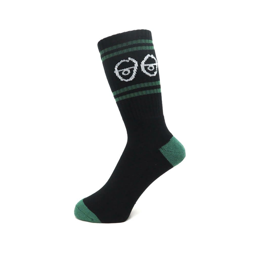 KROOKED SOCKS クルキッド ソックス 靴下 EYES BLACK/GREEN/WHITE スケートボード スケボー 1