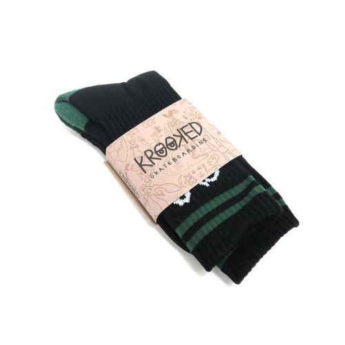 KROOKED SOCKS クルキッド ソックス 靴下 EYES BLACK/GREEN/WHITE スケートボード スケボー 6