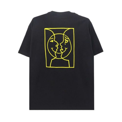 KROOKED T-SHIRT クルキッド Tシャツ MOONSMILE RAW BLACK スケートボード スケボー 