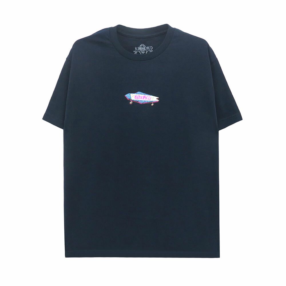 KROOKED T-SHIRT クルキッド Tシャツ BORED NAVY スケートボード スケボー 