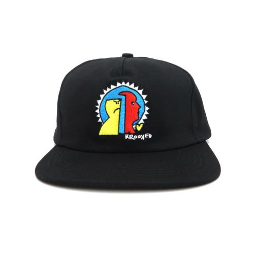 KROOKED CAP クルキッド キャップ MAD BACK SNAPBACK BLACK スケートボード スケボー 1