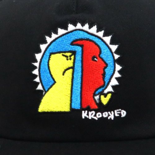 KROOKED CAP クルキッド キャップ MAD BACK SNAPBACK BLACK スケートボード スケボー 4