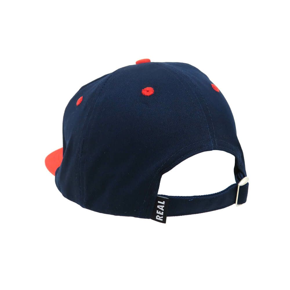 REAL CAP リアル キャップ OVAL EMB STRAPBACK NAVY/RED/YELLOW スケートボード スケボー 2
