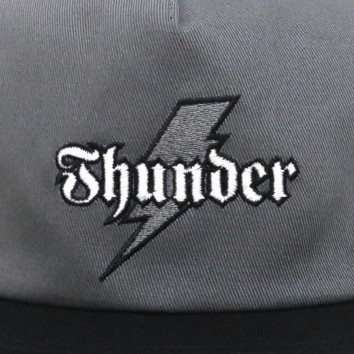 THUNDER CAP サンダー キャップ BOLT SCRIPT SNAPBACK CHARCOAL/BLACK スケートボード スケボー 4