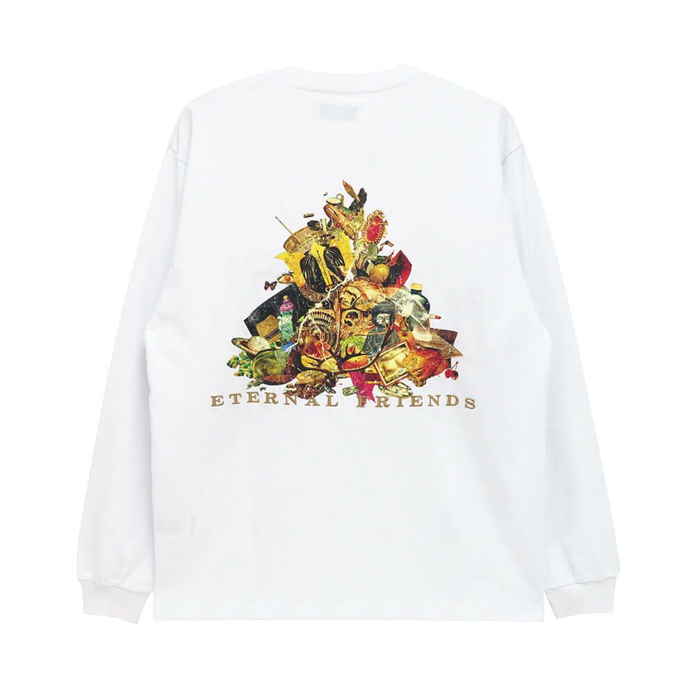 EVISEN LONG SLEEVE エビセン ロングスリーブTシャツ ETERNAL FRIENDS WHITE スケートボード スケボー