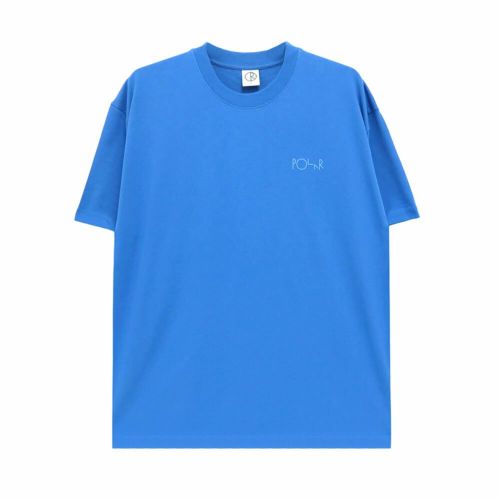 POLAR T-SHIRT ポーラー Tシャツ STROKE LOGO CONTRAST BLUE スケートボード スケボー 1