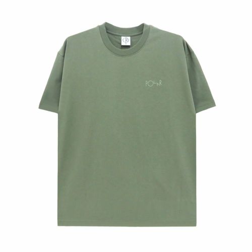 POLAR T-SHIRT ポーラー Tシャツ STROKE LOGO CONTRAST MOSS GREEN スケートボード スケボー 1