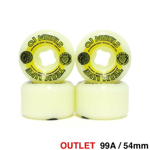 （アウトレット価格 7,040円 → 2,990円）OJ WHEEL オージェー ウィール TEAM LINE（99A） 54mm 在庫処分・黄ばみ スケートボード スケボー