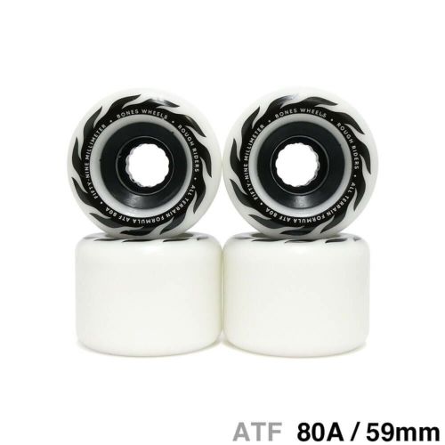 BONES WHEEL ボーンズ ソフトウィール（クルーザー） ATF ROUGH RIDERS ETERNAL FLAME（80A）白 59mm スケートボード スケボー