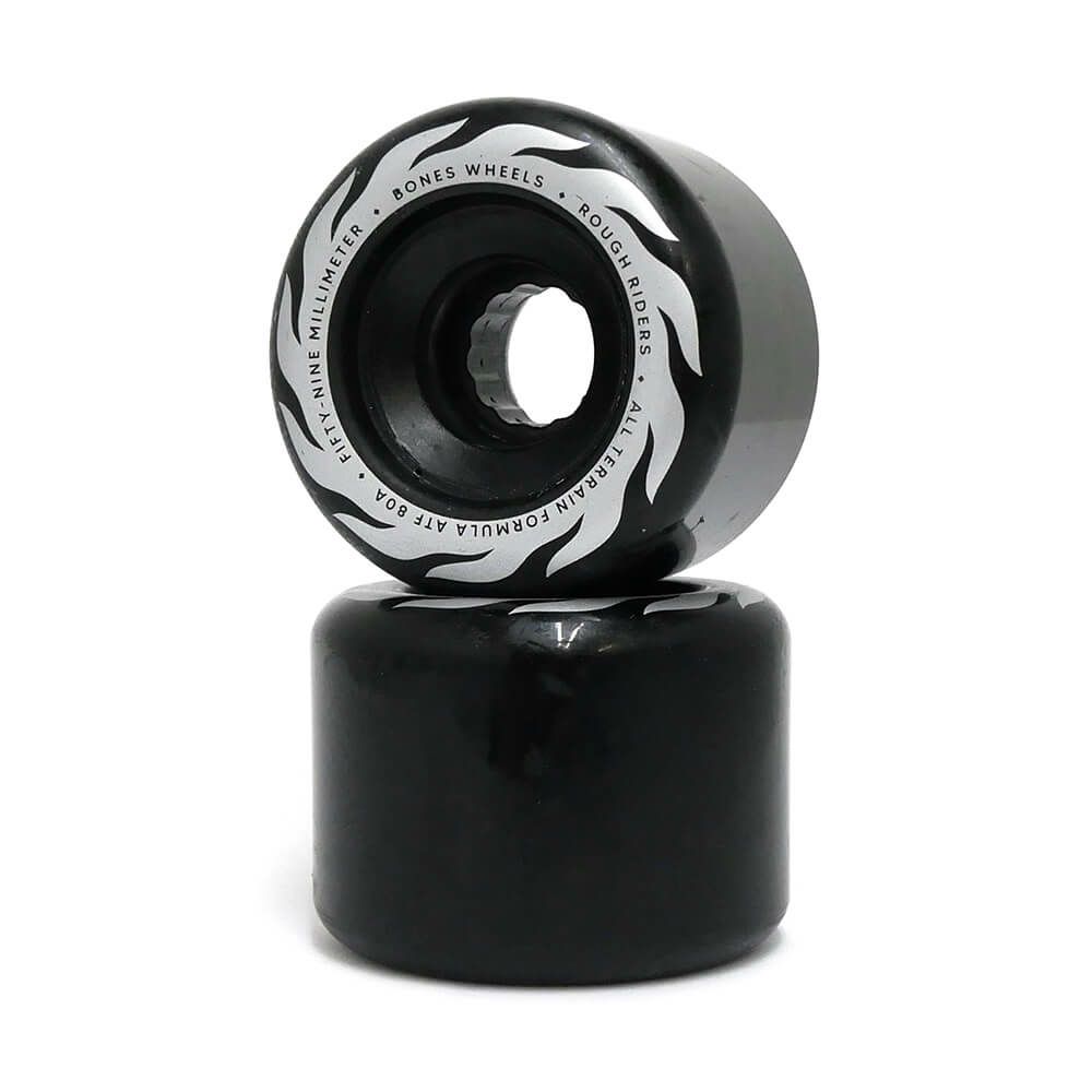 BONES WHEEL ボーンズ ソフトウィール（クルーザー） ATF ROUGH RIDERS ETERNAL FLAME（80A）黒 59mm スケートボード スケボー 1