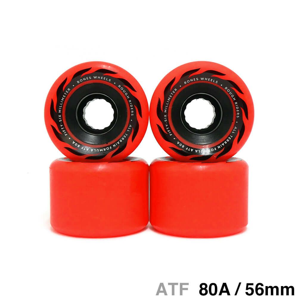 BONES WHEEL ボーンズ ソフトウィール（クルーザー） ATF ROUGH RIDERS ETERNAL FLAME（80A）赤 56mm スケートボード スケボー