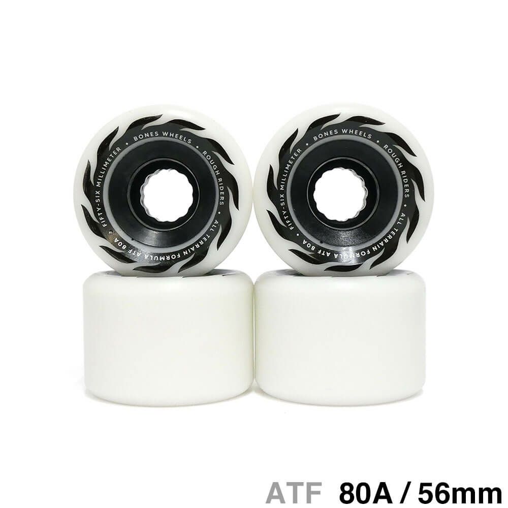 BONES WHEEL ボーンズ ソフトウィール（クルーザー） ATF ROUGH RIDERS ETERNAL FLAME（80A）白 56mm スケートボード スケボー