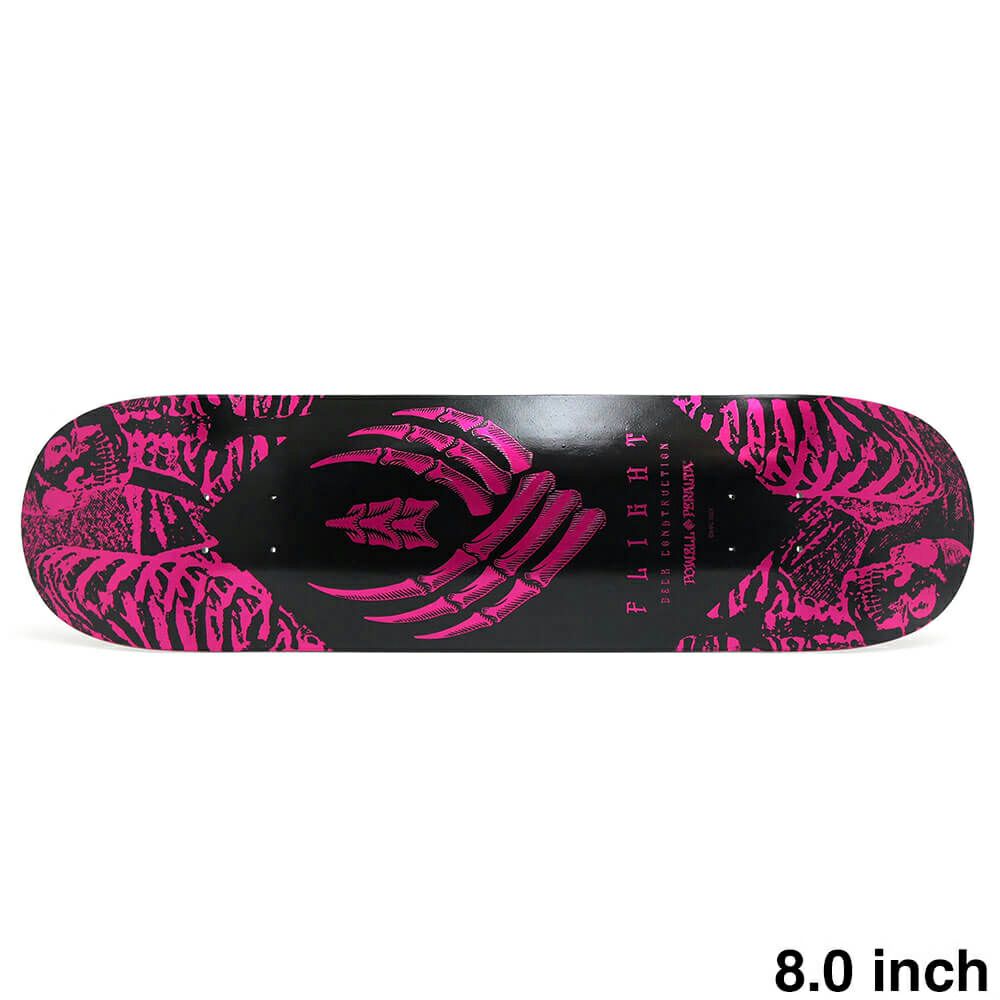 POWELL PERALTA DECK パウエルペラルタ デッキ TEAM SKELETON PINK FOIL FLIGHT 8.0 スケートボード スケボー