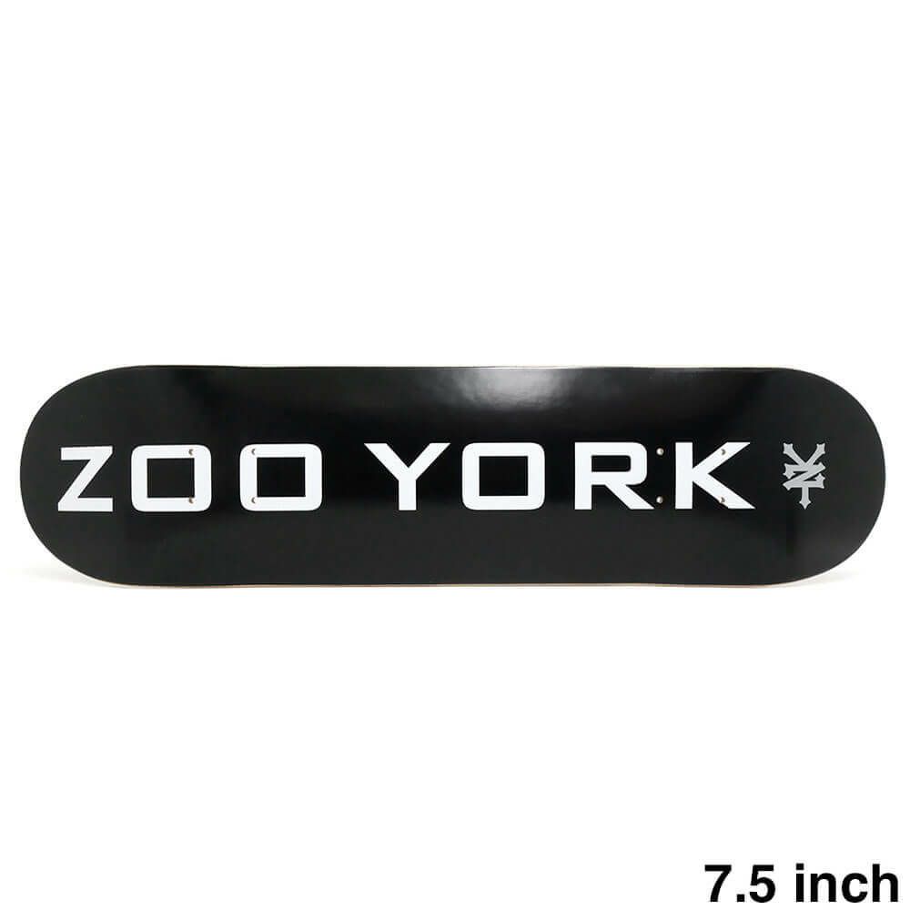 ZOO YORK DECK ズーヨーク デッキ TEAM OG 95 LOGO BLOCK BLACK 7.5 スケートボード スケボー