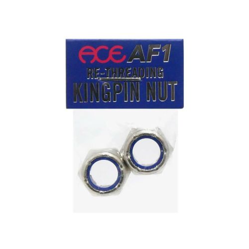 ACE KING NUT エース キングナット RE-THREADING KINGPIN NUT SILVER スケートボード スケボー