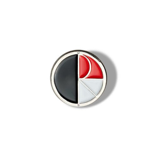 POLAR BADGE ポーラー バッジ TRIO FILL LOGO PIN BLACK/RED スケートボード スケボー