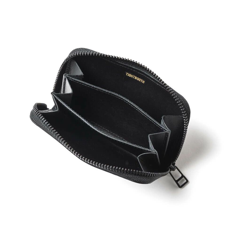 TIGHTBOOTH（TBPR）WALLET タイトブース サイフ LEATHER ZIP WALLET BLACK スケートボード スケボー 2