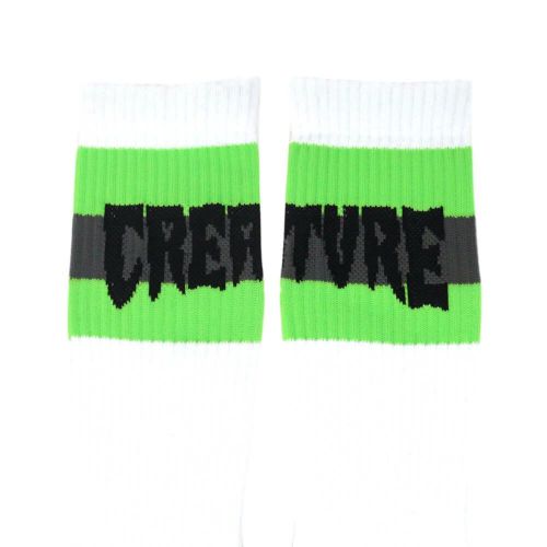 CREATURE SOCKS クリーチャー ソックス 靴下 TRENCH FOOT 2 PACK WHITE スケートボード スケボー 4
