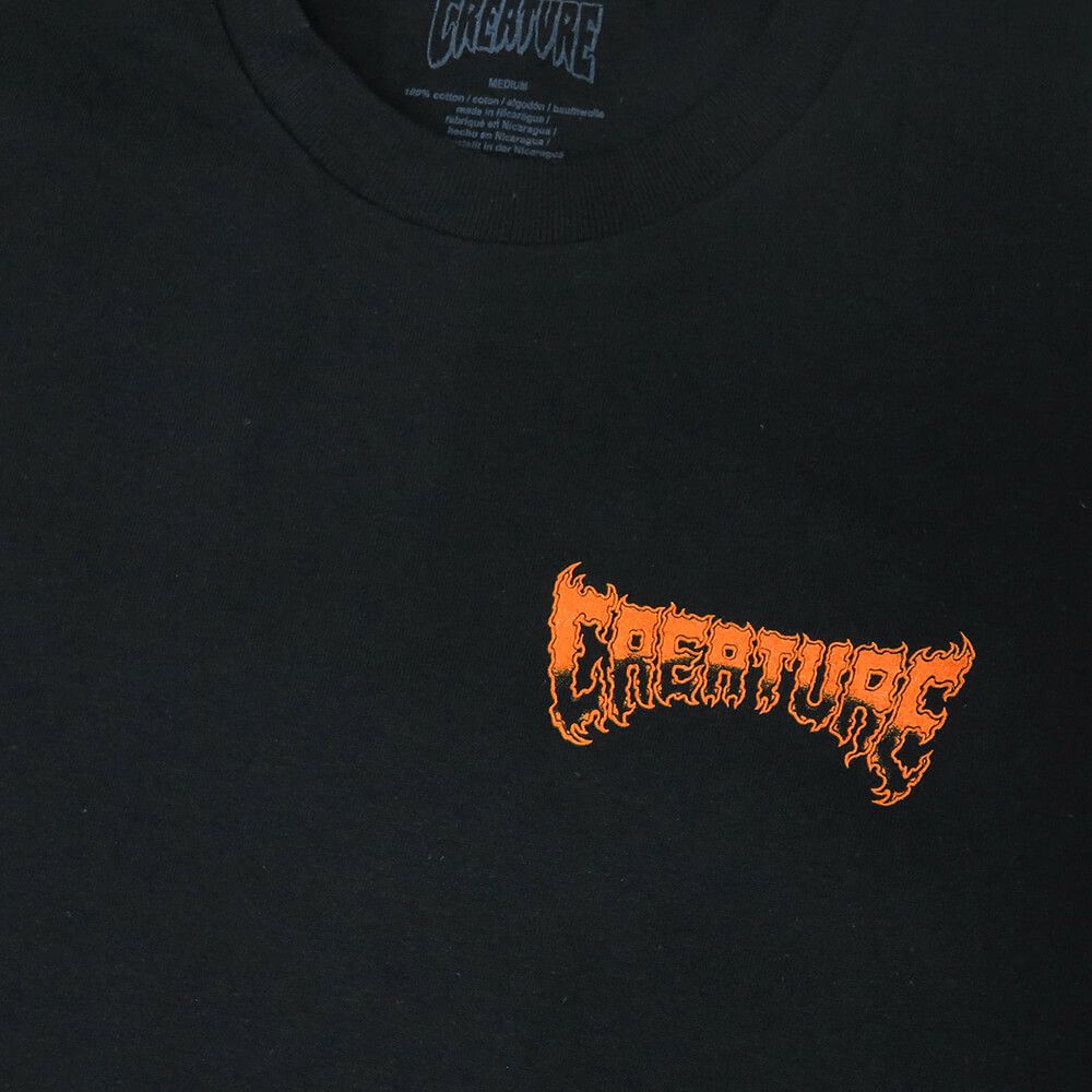 CREATURE T-SHIRT クリーチャー Tシャツ FORTUNE BLACK スケートボード スケボー 2