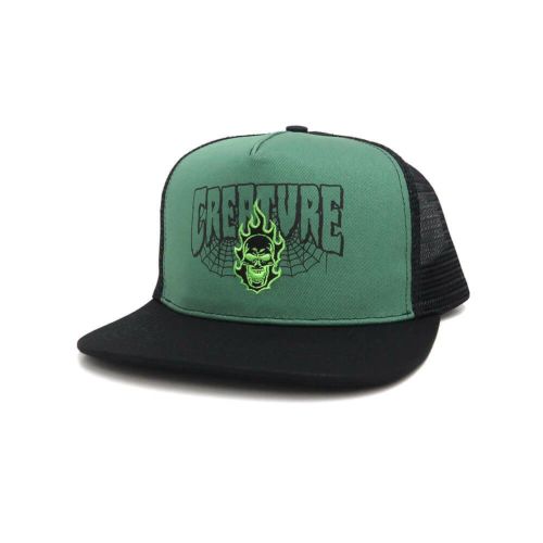 CREATURE MESHCAP クリーチャー メッシュキャップ BONEHEAD 2 RELIC MESH GREEN/BLACK スケートボード スケボー 