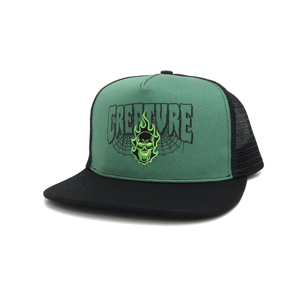 CREATURE MESHCAP クリーチャー メッシュキャップ BONEHEAD 2 RELIC MESH GREEN/BLACK スケートボード スケボー 