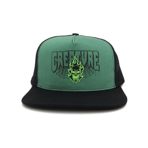 CREATURE MESHCAP クリーチャー メッシュキャップ BONEHEAD 2 RELIC MESH GREEN/BLACK スケートボード スケボー 1