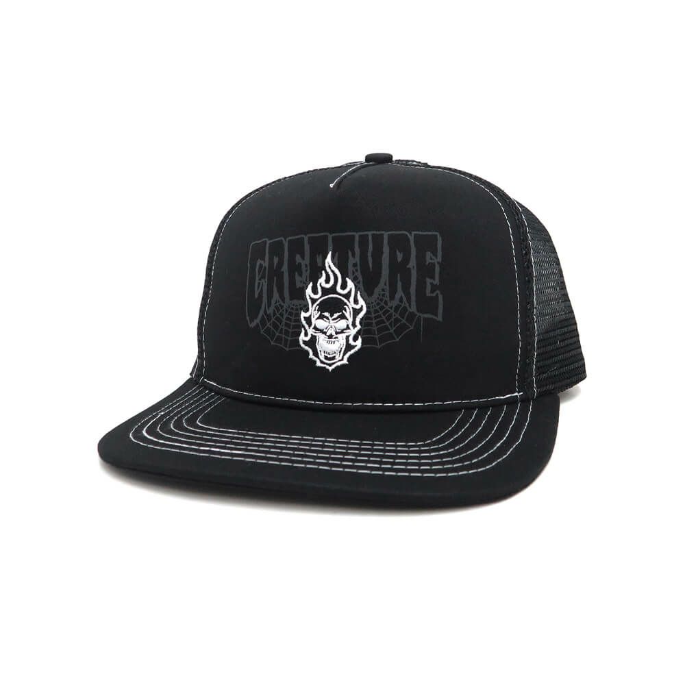 CREATURE MESHCAP クリーチャー メッシュキャップ BONEHEAD 2 RELIC MESH BLACK スケートボード スケボー 