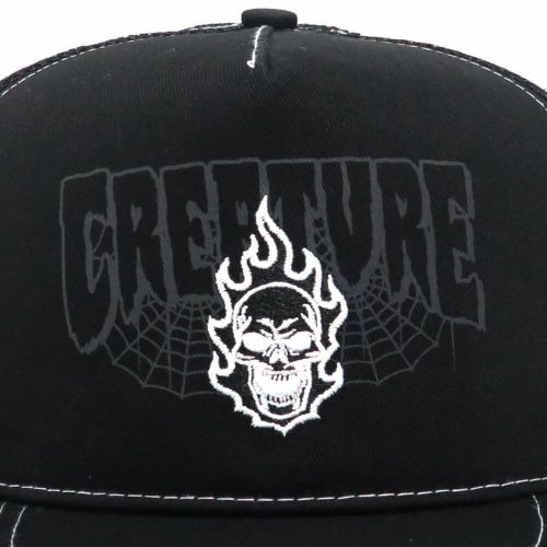 CREATURE MESHCAP クリーチャー メッシュキャップ BONEHEAD 2 RELIC MESH BLACK スケートボード スケボー 
