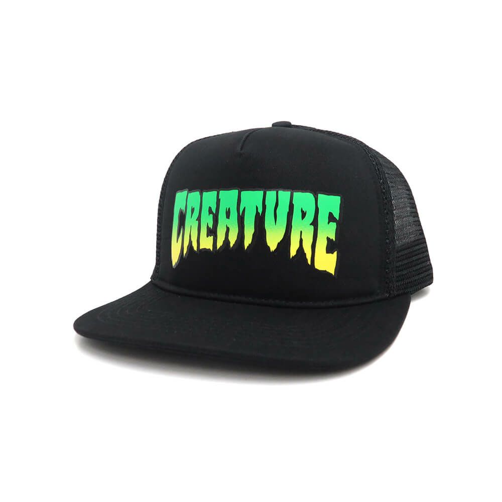 CREATURE MESHCAP クリーチャー メッシュキャップ LOGO MESH BLACK スケートボード スケボー 