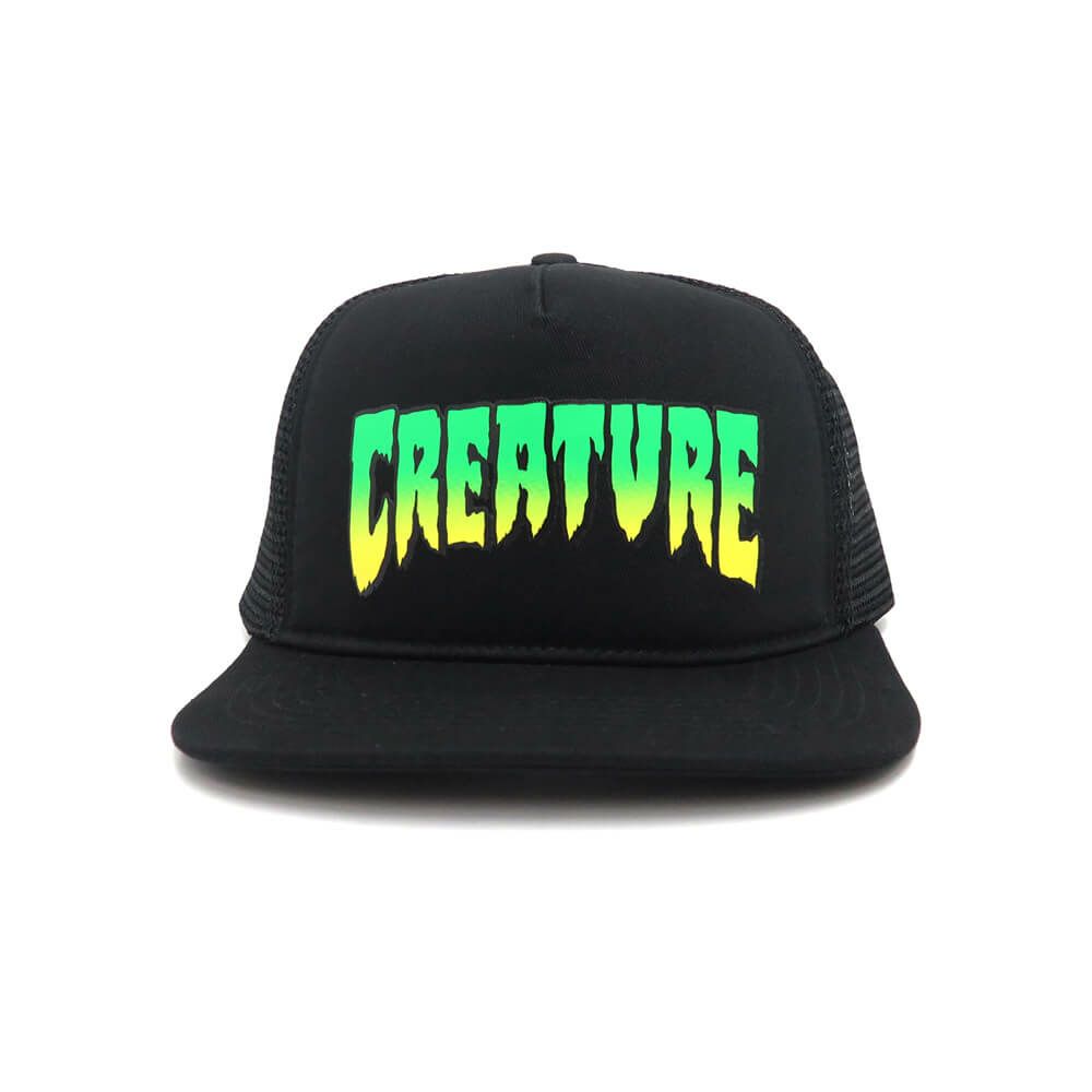 CREATURE MESHCAP クリーチャー メッシュキャップ LOGO MESH BLACK スケートボード スケボー 1
