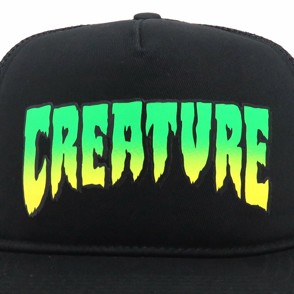 CREATURE MESHCAP クリーチャー メッシュキャップ LOGO MESH BLACK スケートボード スケボー 4