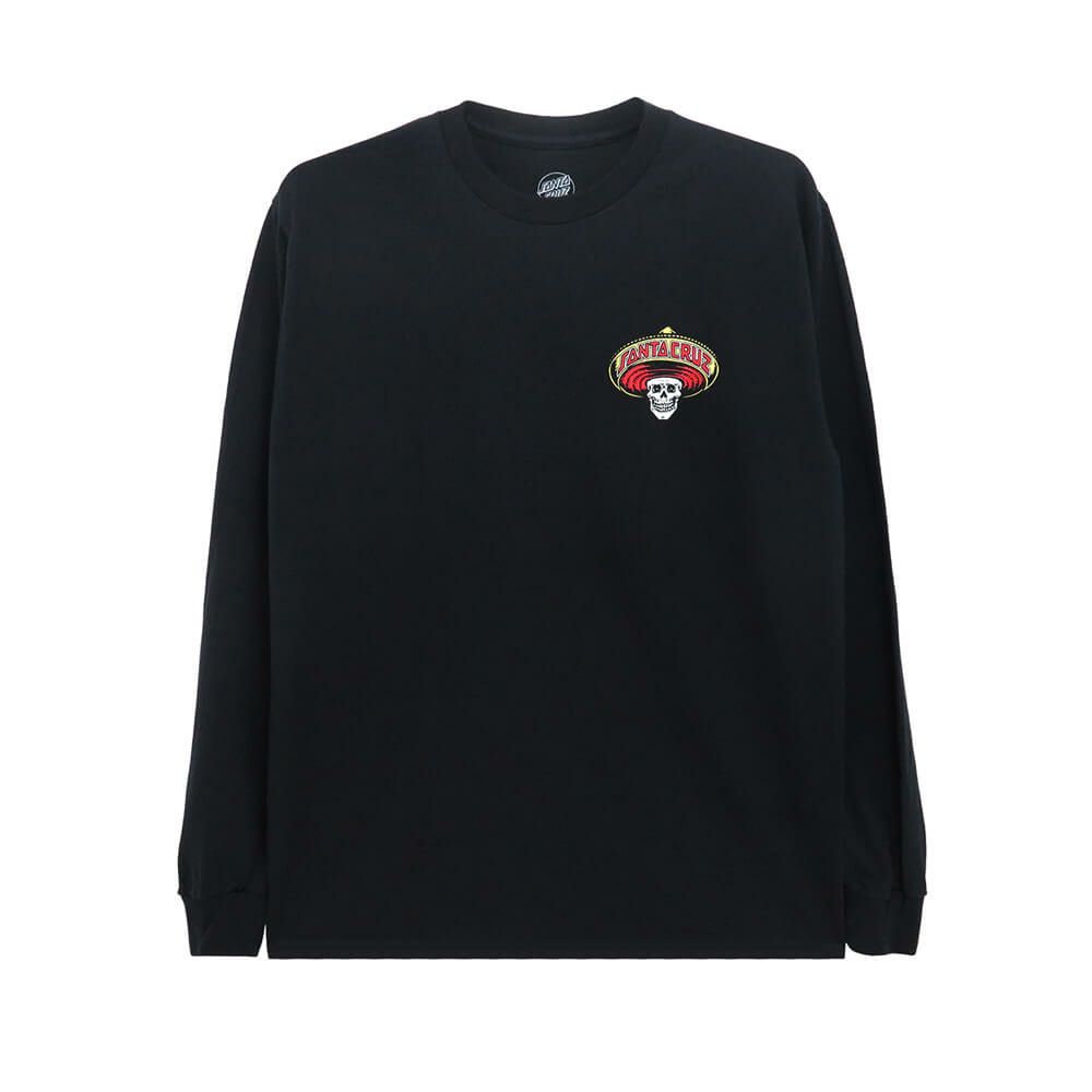 SANTA CRUZ LONG SLEEVE サンタクルーズ ロングスリーブTシャツ GUZMAN DEAD DINERS BLACK スケートボード スケボー 1