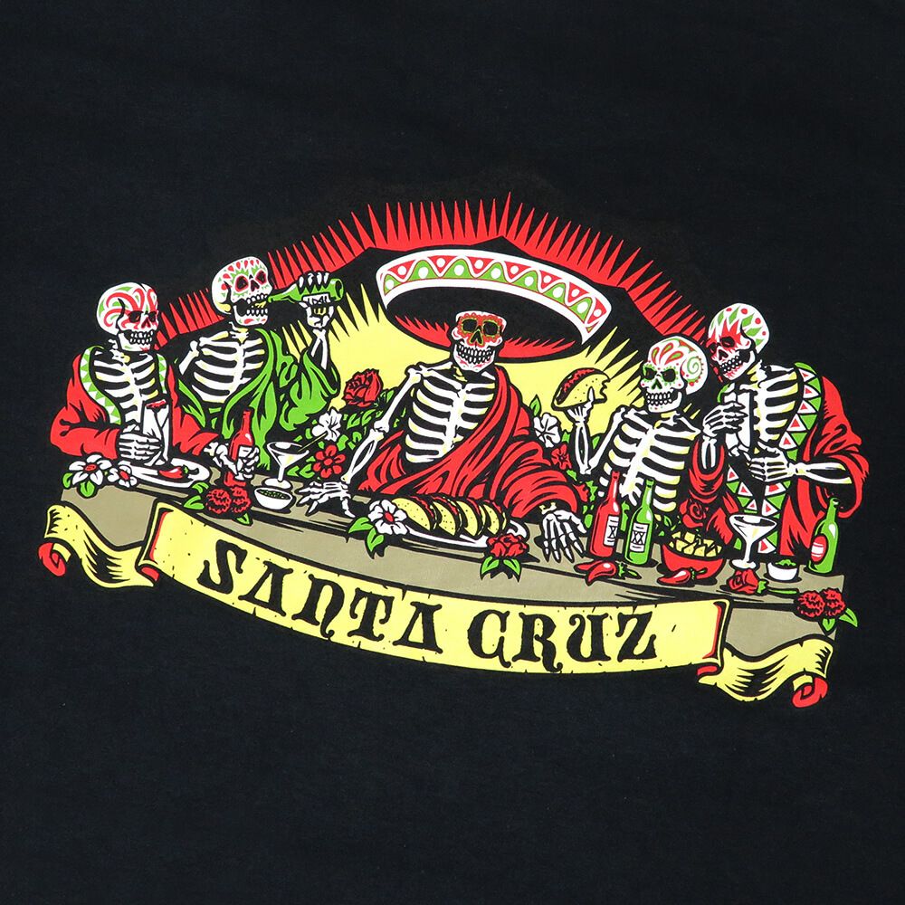 SANTA CRUZ LONG SLEEVE サンタクルーズ ロングスリーブTシャツ GUZMAN DEAD DINERS BLACK スケートボード スケボー 3