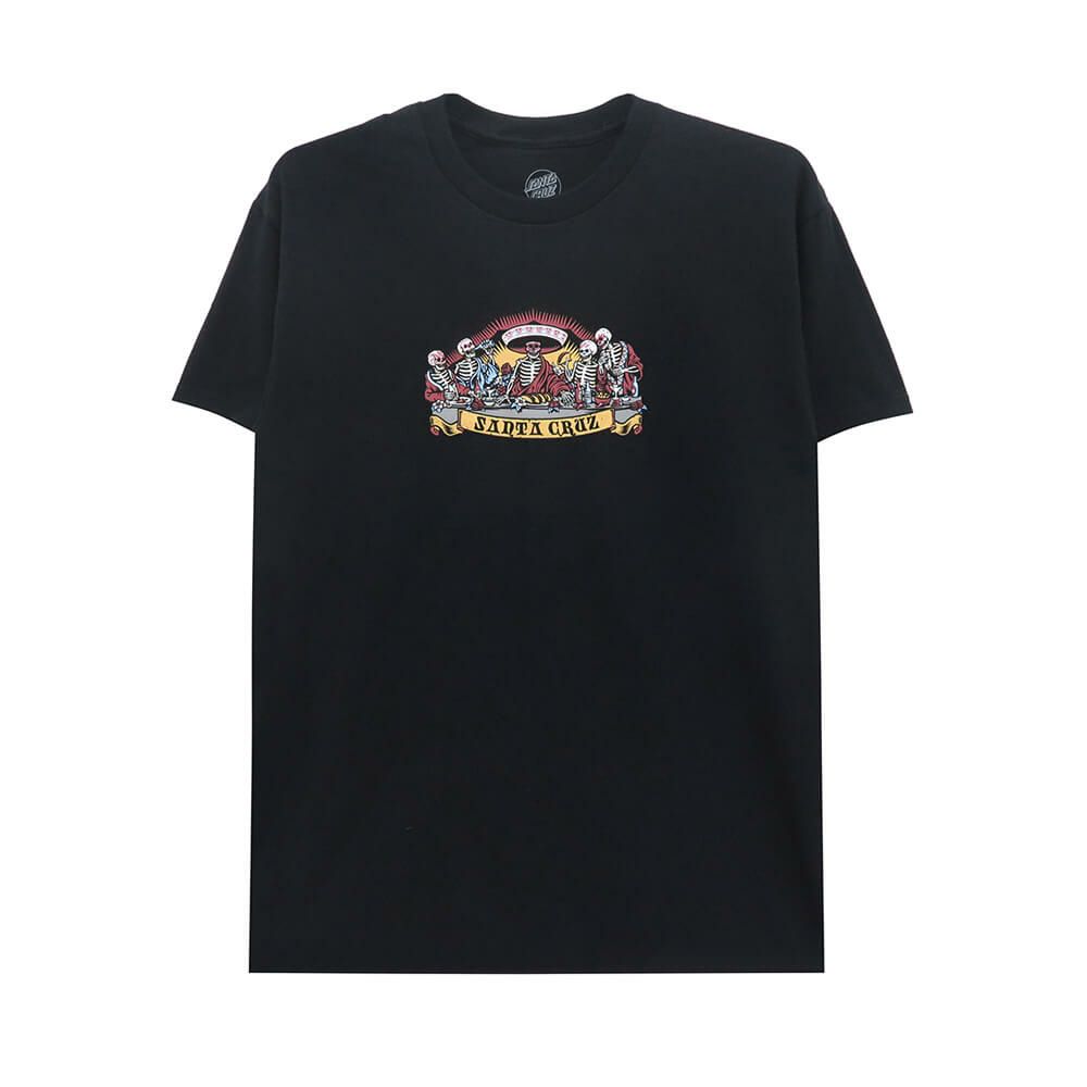 SANTA CRUZ T-SHIRT サンタクルーズ Tシャツ GUZMAN DEAD DINERS FRONT BLACK スケートボード スケボー 