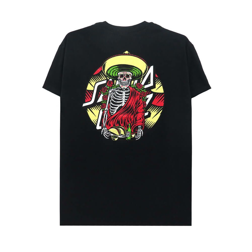 SANTA CRUZ T-SHIRT サンタクルーズ Tシャツ GUZMAN DINERS DOT BLACK スケートボード スケボー 
