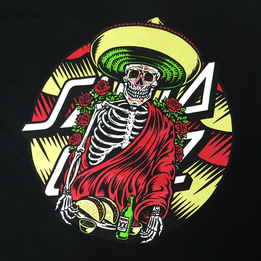 SANTA CRUZ T-SHIRT サンタクルーズ Tシャツ GUZMAN DINERS DOT BLACK スケートボード スケボー 3