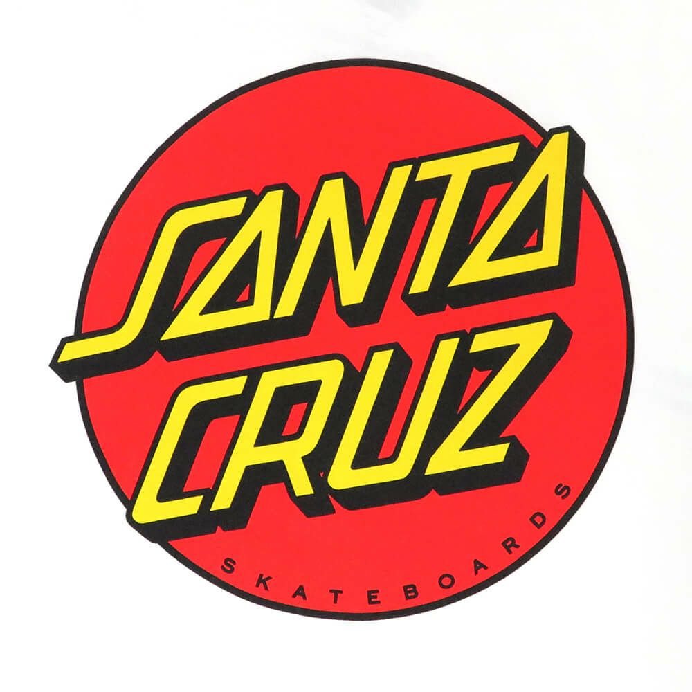 SANTA CRUZ T-SHIRT サンタクルーズ Tシャツ CLASSIC DOT WHITE スケートボード スケボー 3