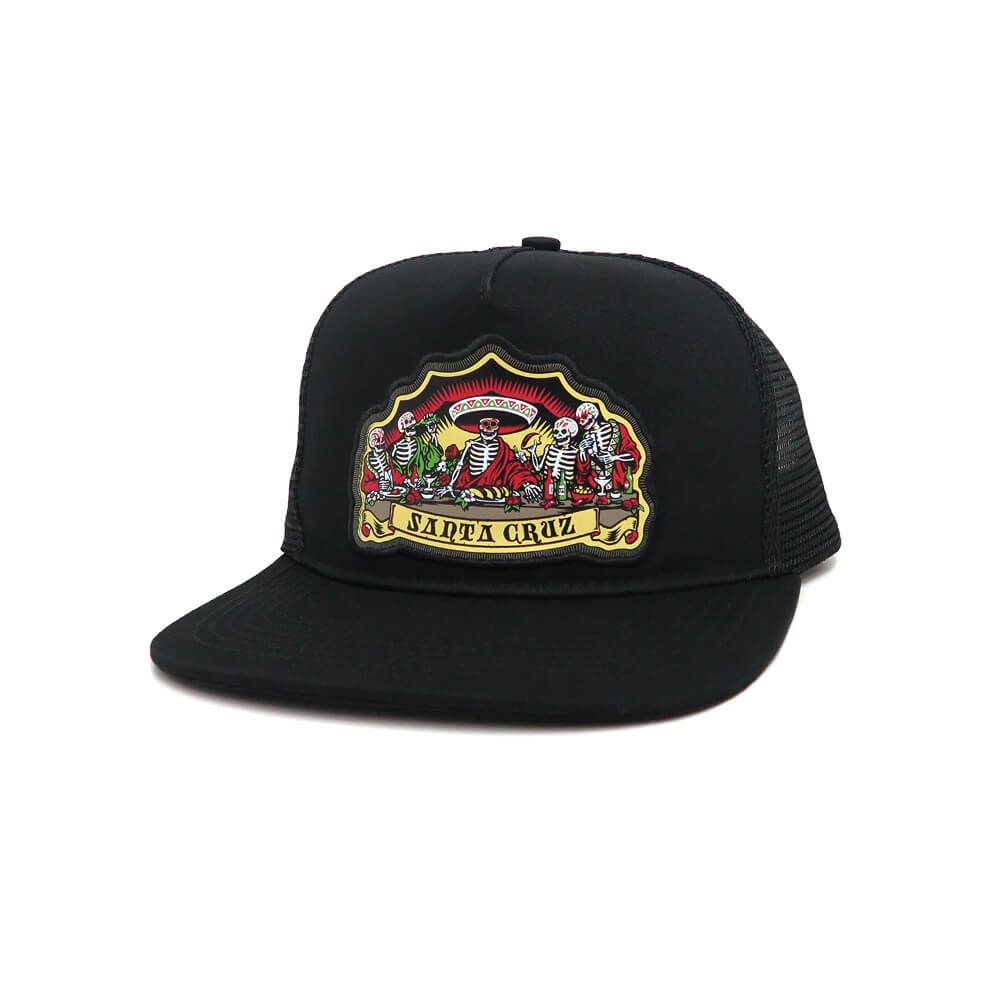 SANTA CRUZ MESHCAP サンタクルーズ メッシュキャップ GUZMAN DEAD DINERS SNAPBACK BLACK/BLACK スケートボード スケボー 