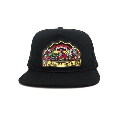 SANTA CRUZ MESHCAP サンタクルーズ メッシュキャップ GUZMAN DEAD DINERS SNAPBACK BLACK/BLACK スケートボード スケボー 1