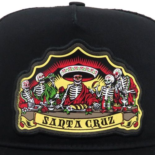 SANTA CRUZ MESHCAP サンタクルーズ メッシュキャップ GUZMAN DEAD DINERS SNAPBACK BLACK/BLACK スケートボード スケボー 4