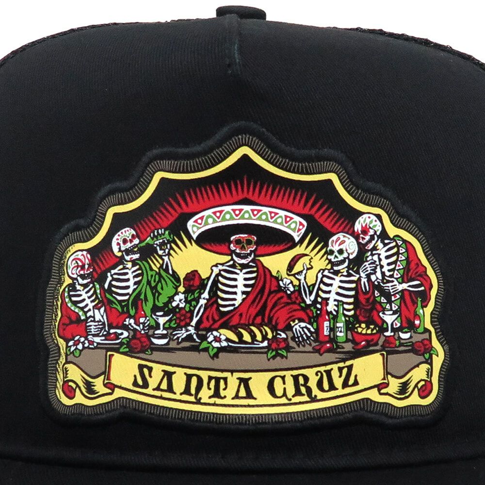 SANTA CRUZ MESHCAP サンタクルーズ メッシュキャップ GUZMAN DEAD DINERS SNAPBACK BLACK/BLACK スケートボード スケボー 4